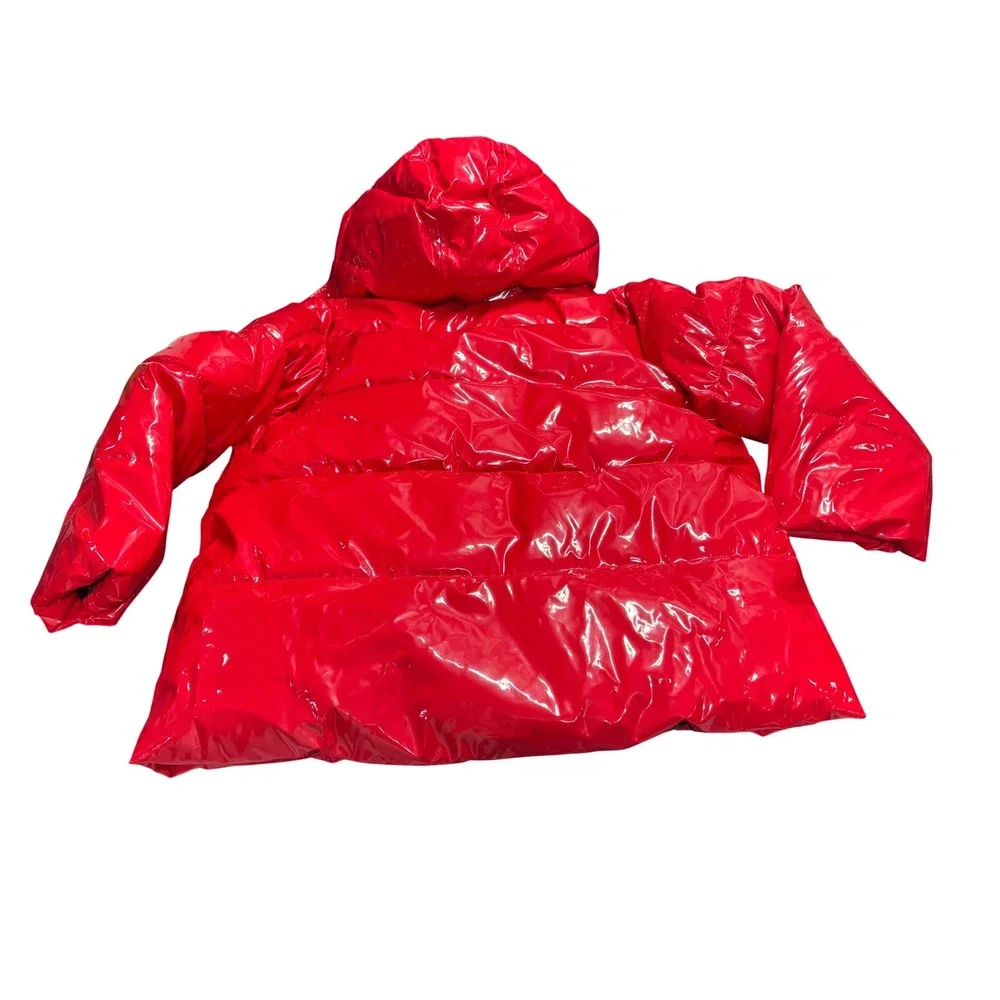 The Kooples NEW Women's Glossy‎ Puffer Coat Red Size FR 2/US Medium MSRP $725